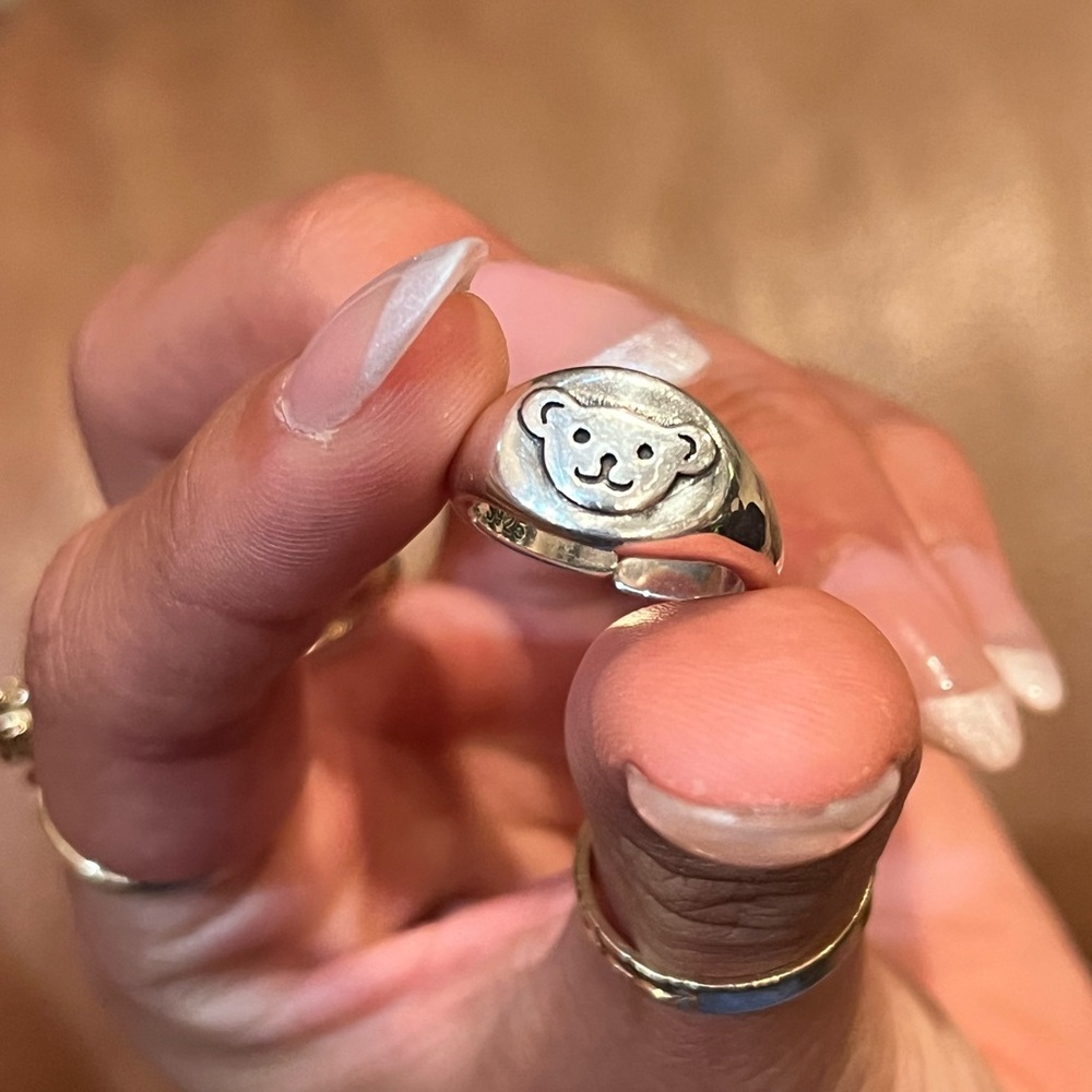Bear Sterling Silver Ring